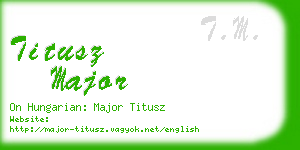 titusz major business card